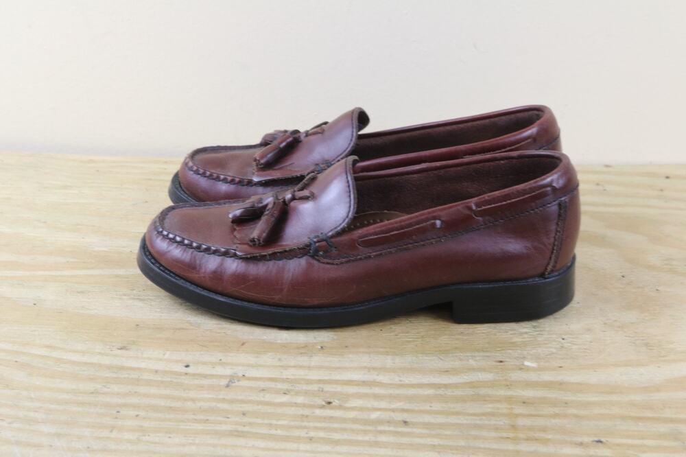 GH Bass Weejuns Womens 6.5M Brown Leather Tassel Penny Loafers Marietta II Shoes